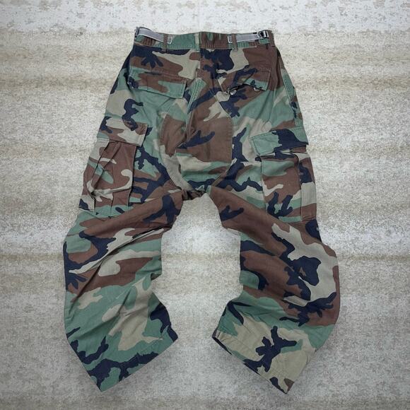 military Other - Vintage 90s Military Camo Tactical Pants 28x28 Baggy Wide Leg Fit Button Fly